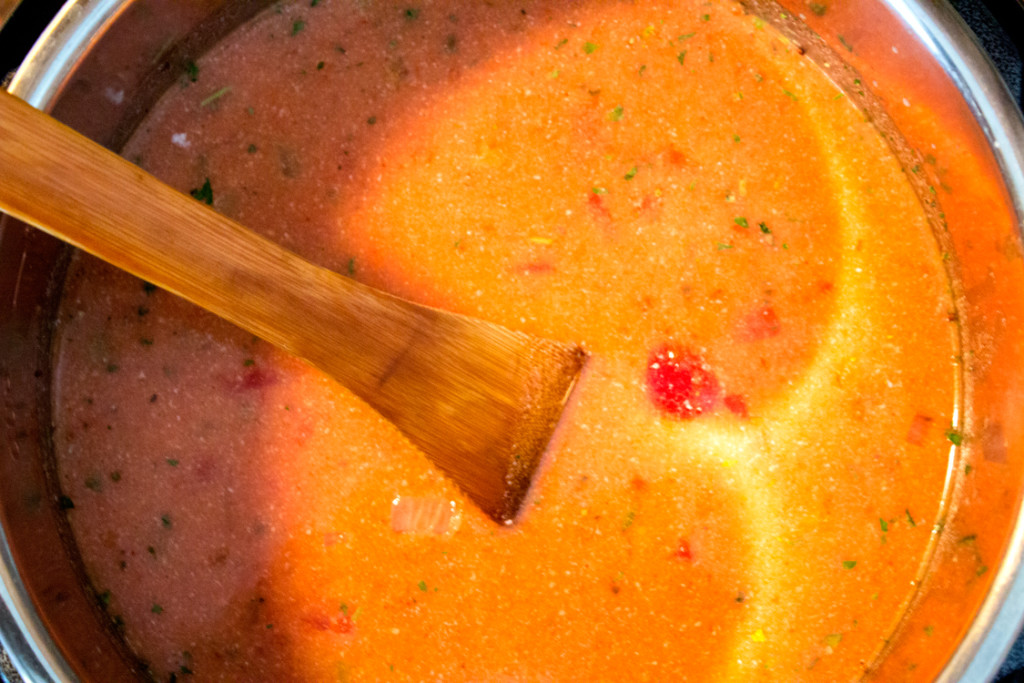 Creamy Tomato Soup - Ingredients in Pot